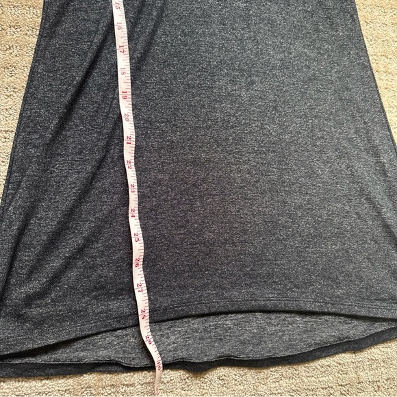 Athleta Size small Long Sleeve Tunic Top Gray Shimmer Surplice Neckline - Picture 5 of 7